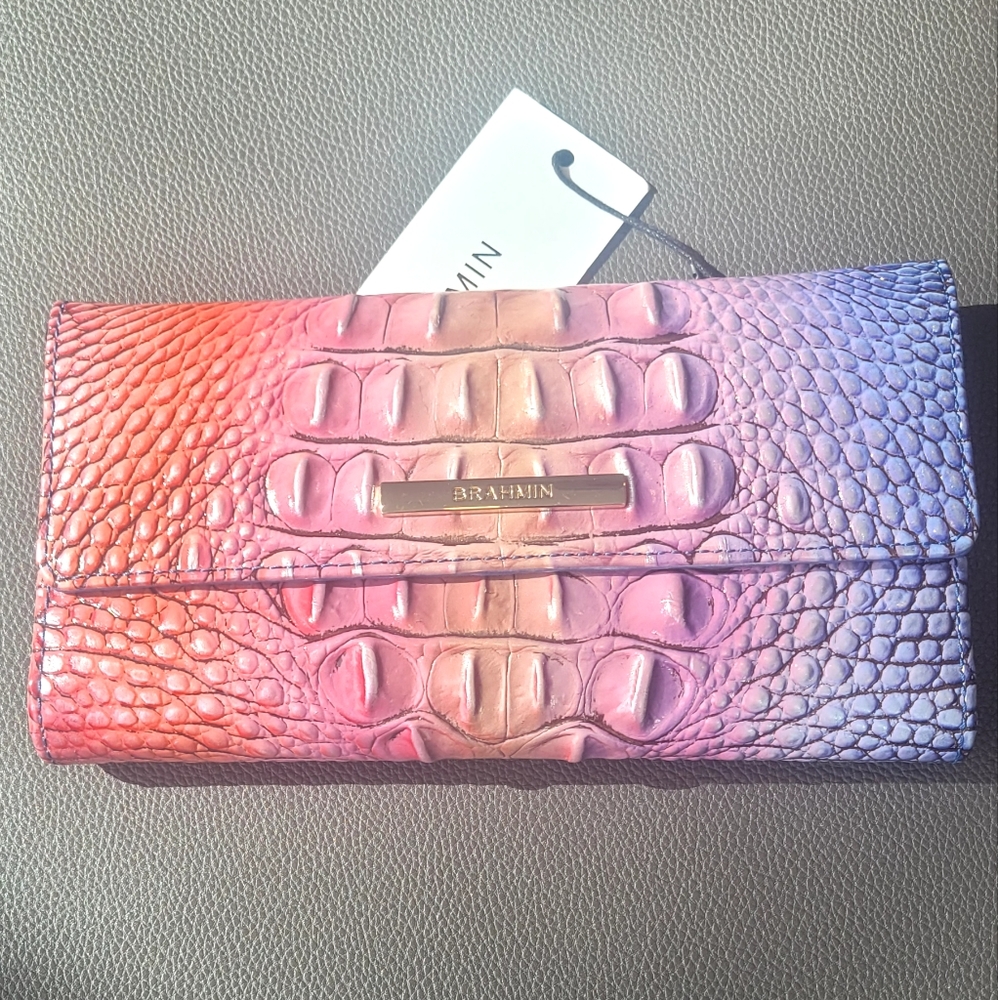Brahmin Cardelia Wallet Dreamer Ombre Melbourne  Cenuine Leather